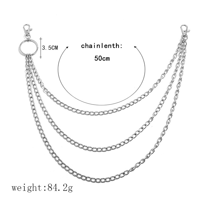 Dây Xích Kim Loại Nhiều Lớp Đeo Thắt Lưng Quần Jean Thời Trang