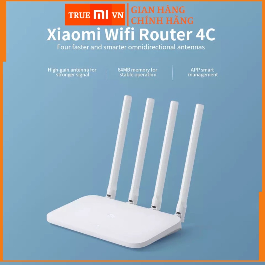 [Bản Quốc Tế] Thiết Bị Phát Sóng Wifi  Xiaomi Mi Router 4C - Bảo Hành 6 Tháng