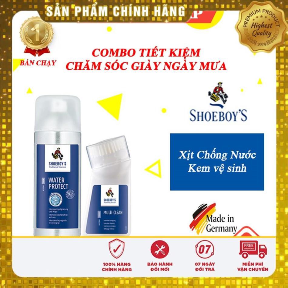 [COMBO CAO CẤP] Xịt nano giày chống thấm nước + Kem vệ sinh giày Shoeboy's