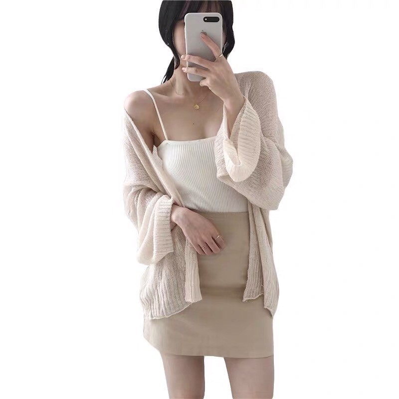 Ảnh thật Áo Khoác Cardigan Len Mỏng Đi Biển, Dự tiệc Sang Chảnh - Hàng Korea CAO CẤP Loại 1 | BigBuy360 - bigbuy360.vn