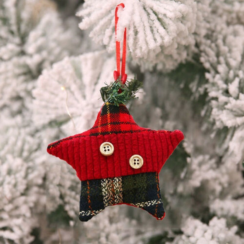 1PC Christmas Ornaments Gift Santa Claus Snowman Tree Toy Doll Hang Decorations