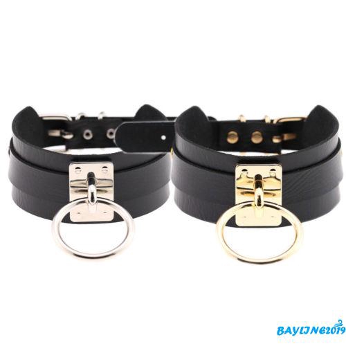 Vòng cổ choker da PU bản lớn thời trang cho nữ