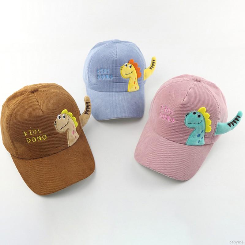 New Fashion Baseball Hat Kids Girl Boys Cartoon Dinosaur Wool Cap Children Hats