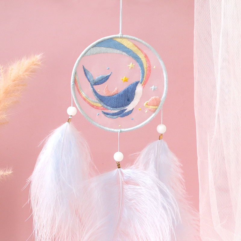 Thêu Handmade/Phụ Kiện/Gói nguyên liệu thô tự làm Dream Catcher tiện dụng