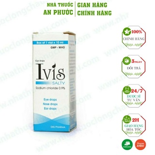 Muối nhỏ mắt mũi ivis⚡cam kết chính hãng ⚡combo 10 chai