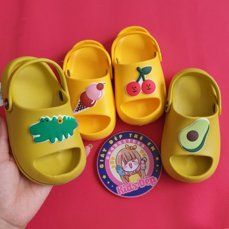 Sandal nhựa xốp hở mũi MẪU MỚI 2021/ Dép quai ngang có quai hình trái cây cho bé 1-4 tuổi