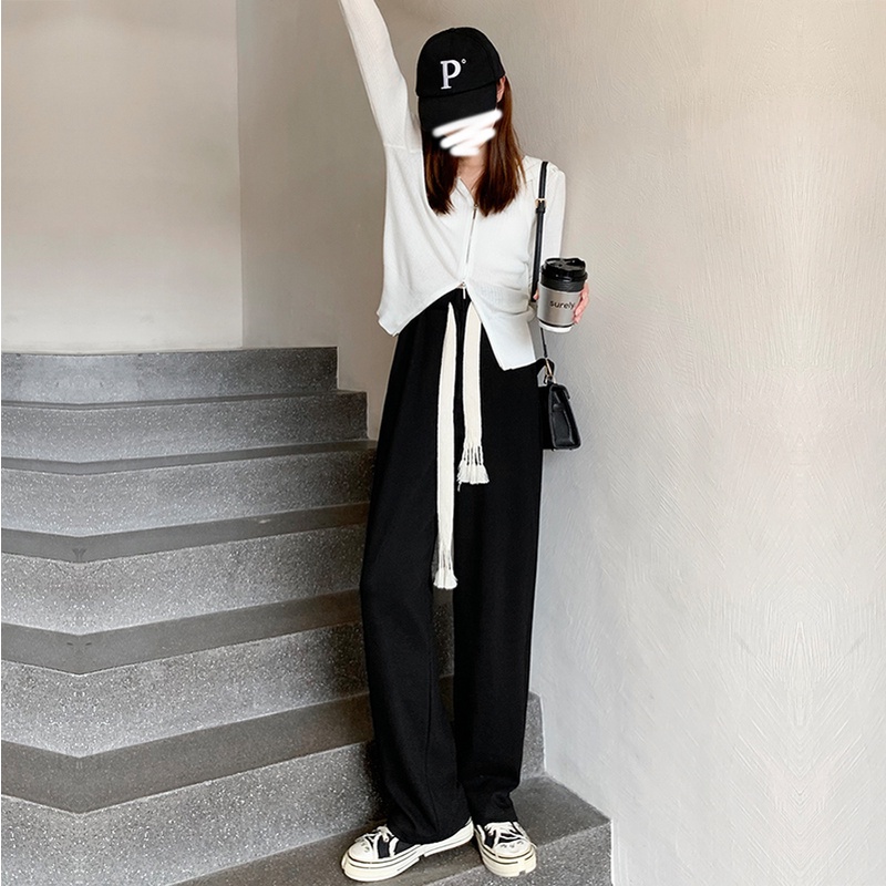 Quần Ống Rộng Nữ Cạp Cao Co Giãn Dây Bản To Kiểu Culottes Dáng Thụng Thời Trang Sugal QUAN NU 036