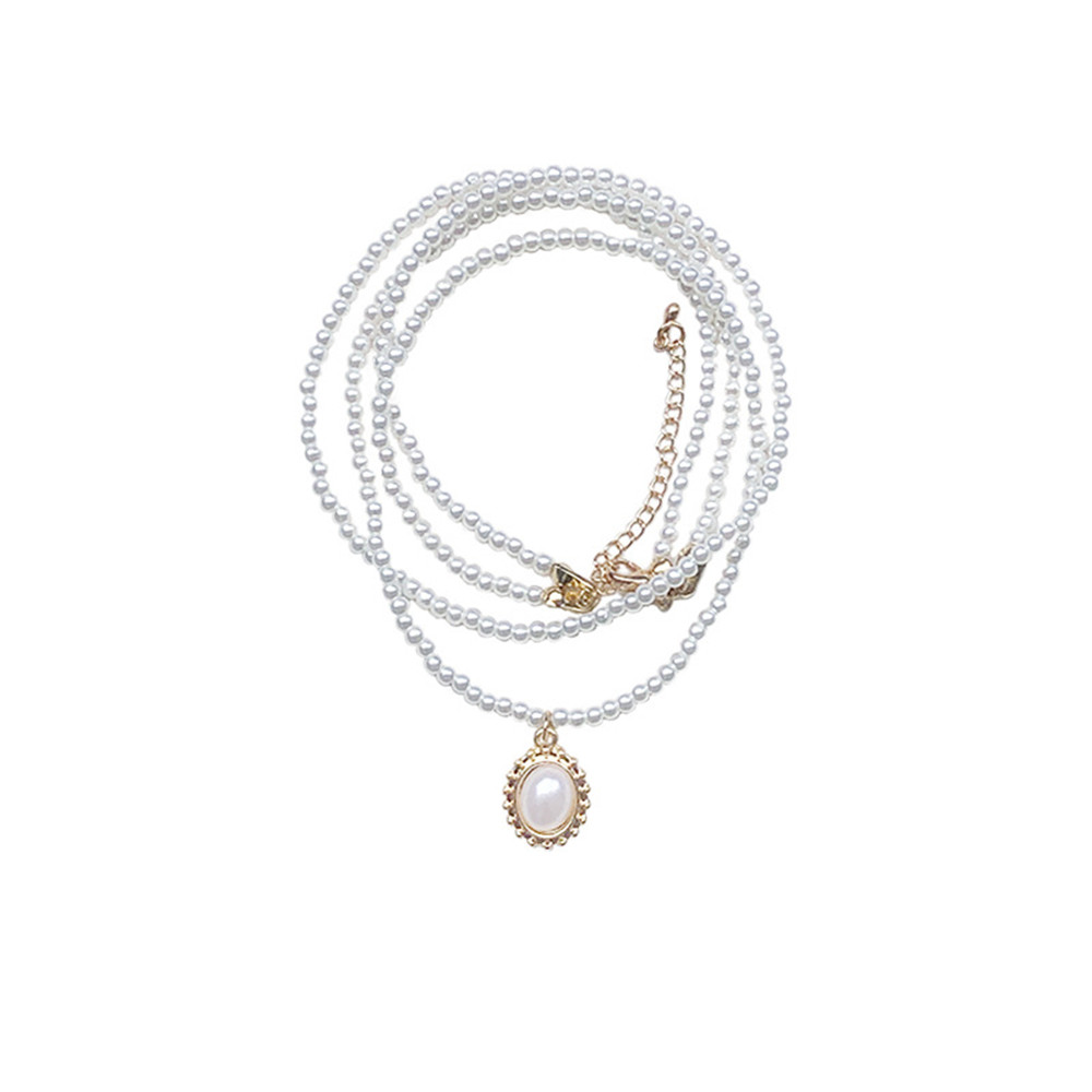 【COD】Vòng cổ choker ngọc trai hai lớp thời trang retro vintage cho nữ