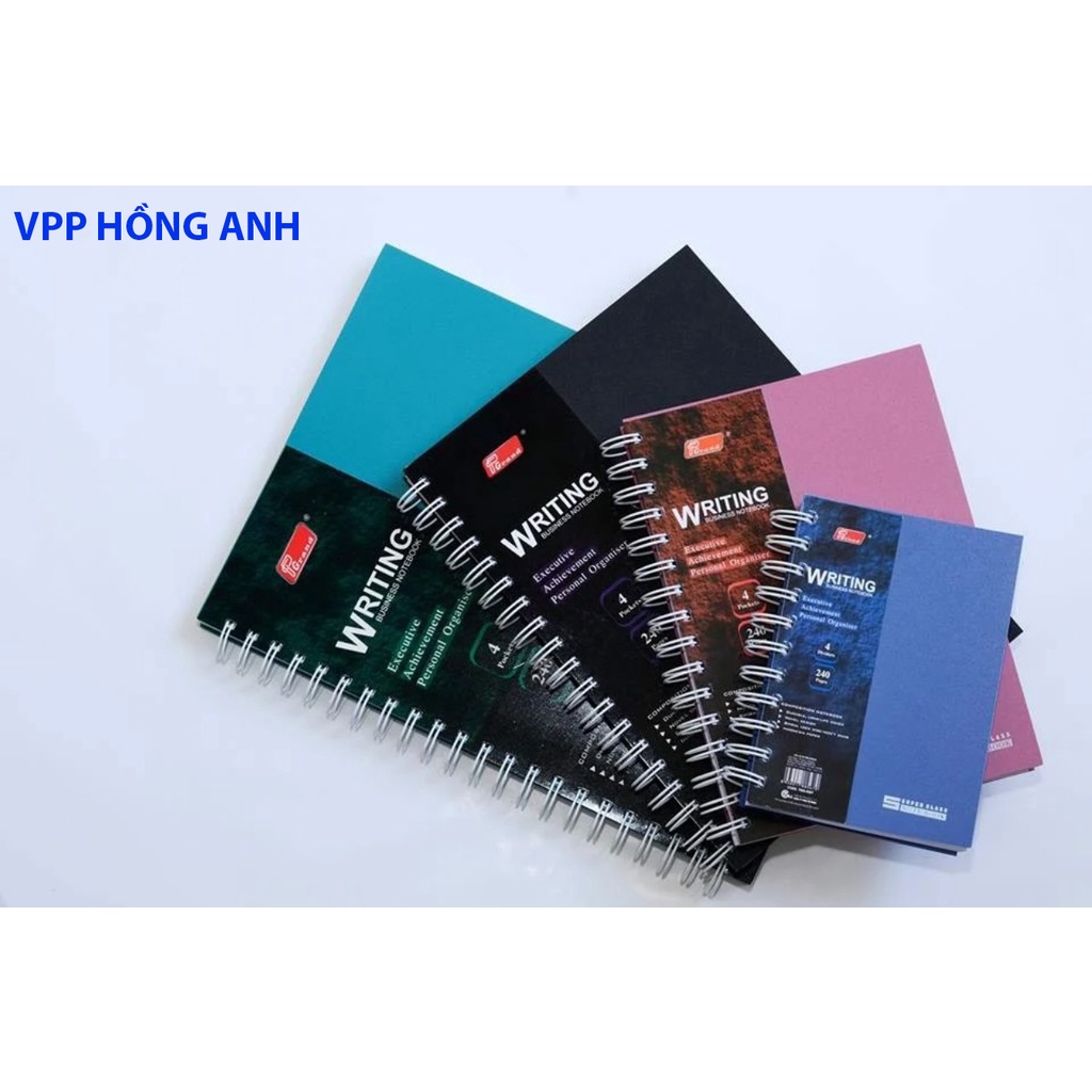 Sổ lò xo bìa nhựa cao cấp GRAND A4 A5 A6 B5 240 trang