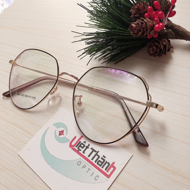 Gọng kính cận kim loại mảnh XỊN XÒ nhận làm kính có độ cận viễn loạn theo yêu cầu