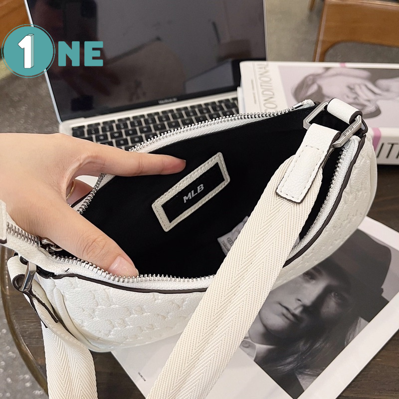 ( Chuẩn Hãng ) Túi Kẹp Nách Túi Xách MLB NY Monogram Embossed Hobo Bag New York Yankees Full Tag Mac