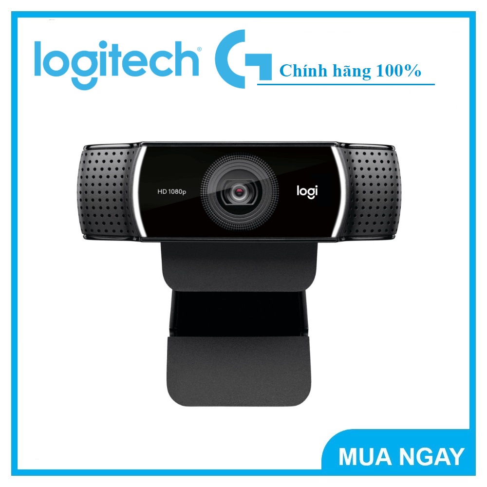 WEBCAM LOGITECH C922 PRO HD STREAM - HÀNG CHÍNH HÃNG - Webcam truyền trực tuyến HD 720p siêu nhanh ở 60fps