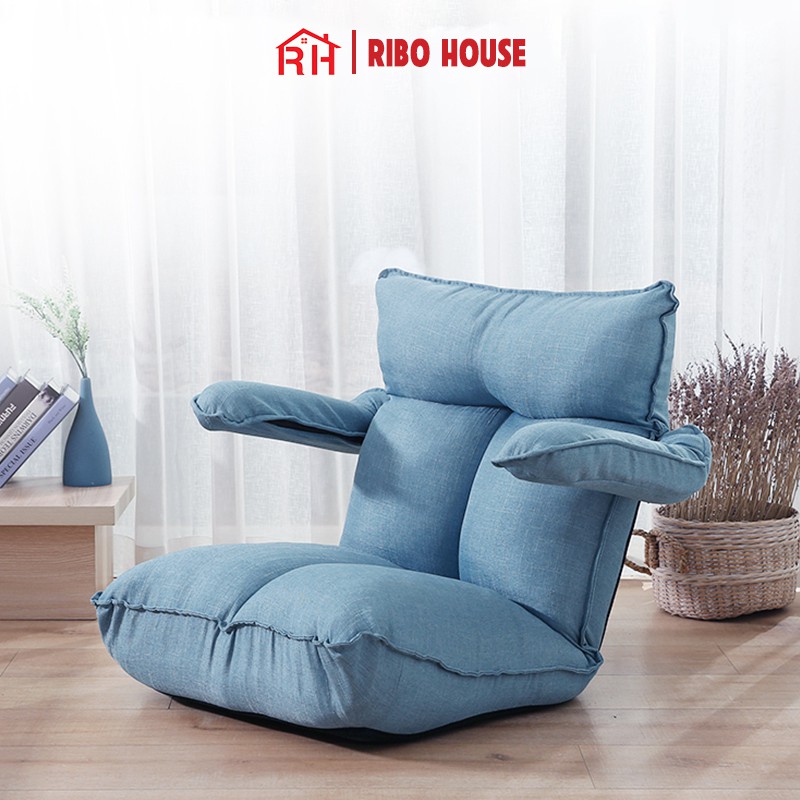 Ghế lười ngồi bệt RIBO HOUSE thư giãn tựa lưng vải nỉ hình robot dùng làm việc đọc sách nằm nghỉ trưa đa năng RIBO190