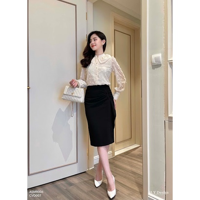 Áo sơ mi ren tiểu thư