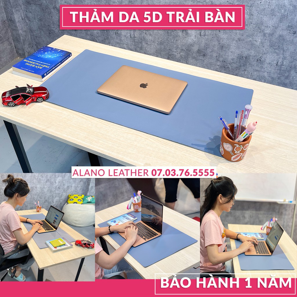 [Hình Thật / Giá Xưởng] Thảm Da Trải Bàn 5D Màu Xanh Pastel Chống Thấm, Chống Trầy, Tiện Lợi, Bảo hành 2 Năm Tại Xưởng