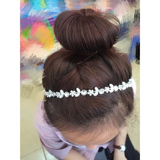 Bờm dây đính đá họa tiết hoa lá