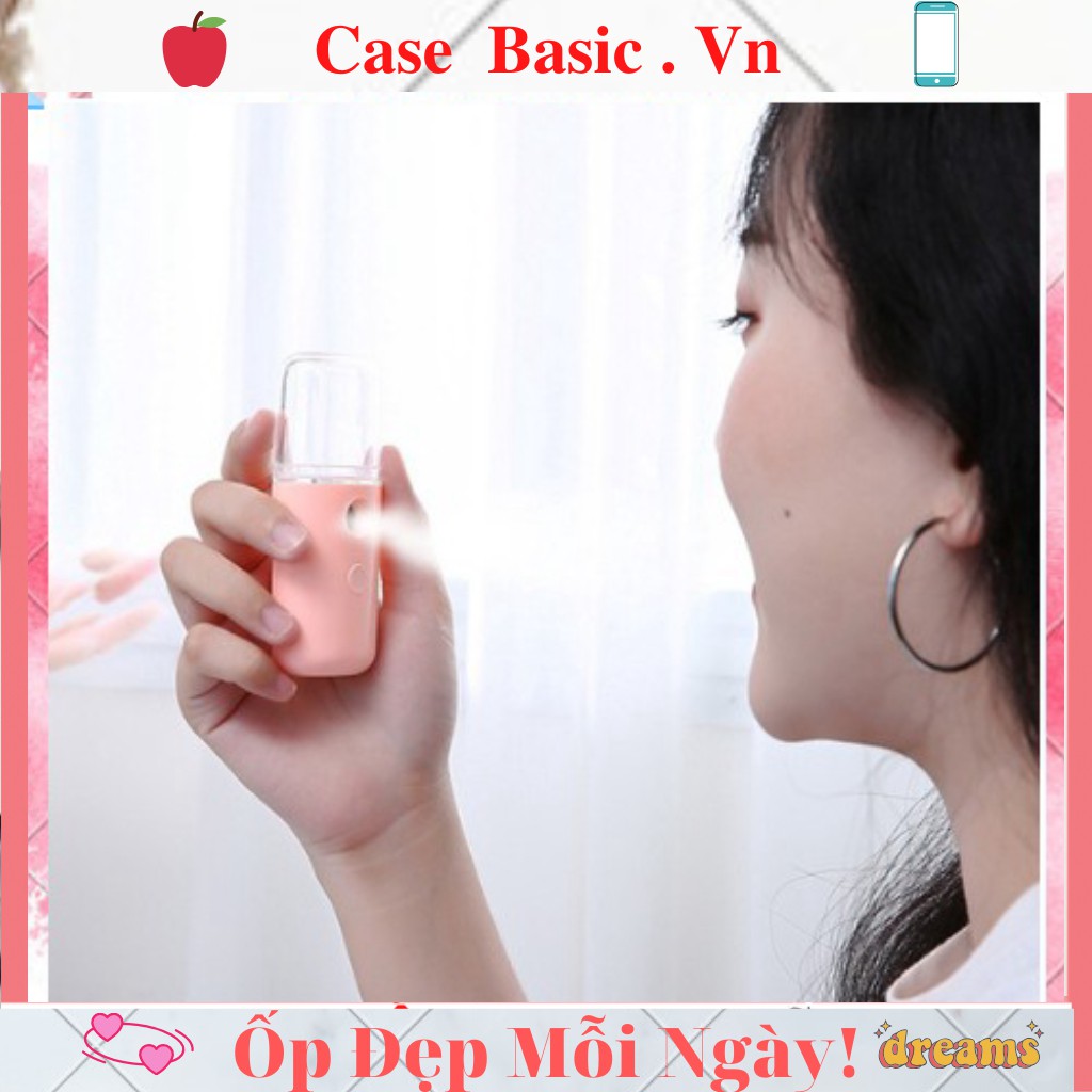 Máy Phun Sương Cầm Tay Xịt Khoáng NANO MINI - Bản Full Phụ Kiện Cáp Sạc -Cấp Ẩm Dưỡng Da Bổ Sung Khoáng