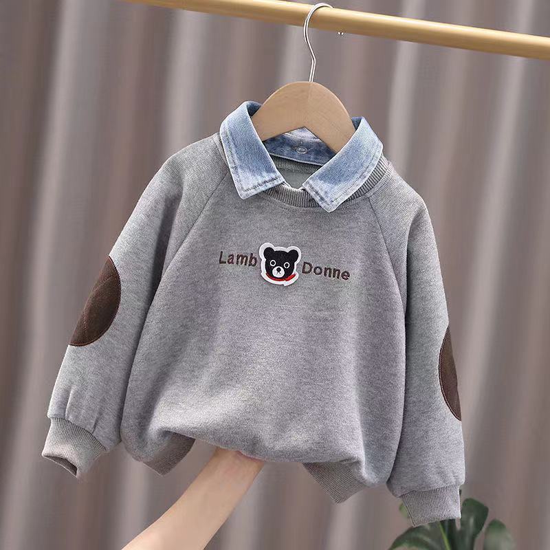 Áo Thun Sweater Phong Cách Hàn Quốc Phương Tây Thời Trang Thu Đông Mới 2022 Dành Cho Bé Trai