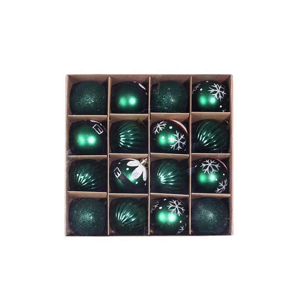 Set 16 Trái Châu Trang Trí Cây Thông Noel