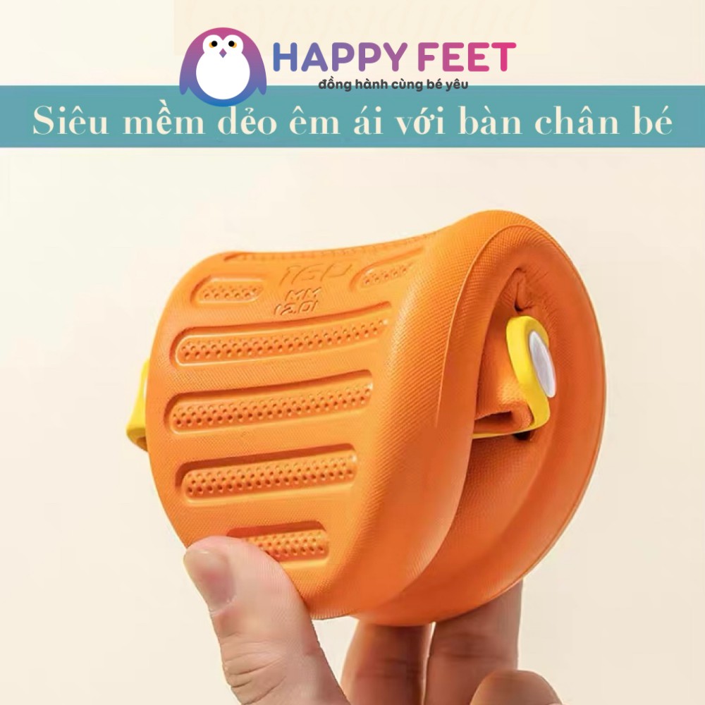 Sục siêu nhẹ trẻ em, dép xốp cài quai bé trai bé gái- Happy Feet- no206