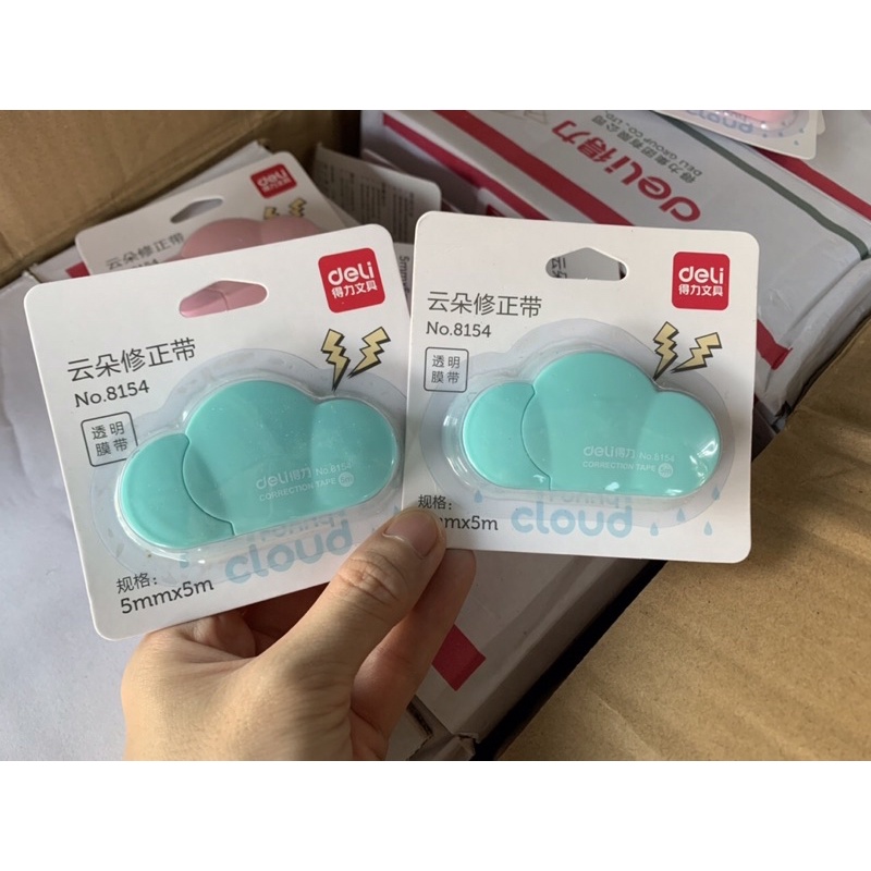 Bút xoá kéo xoá băng hình đám mây deli 8154