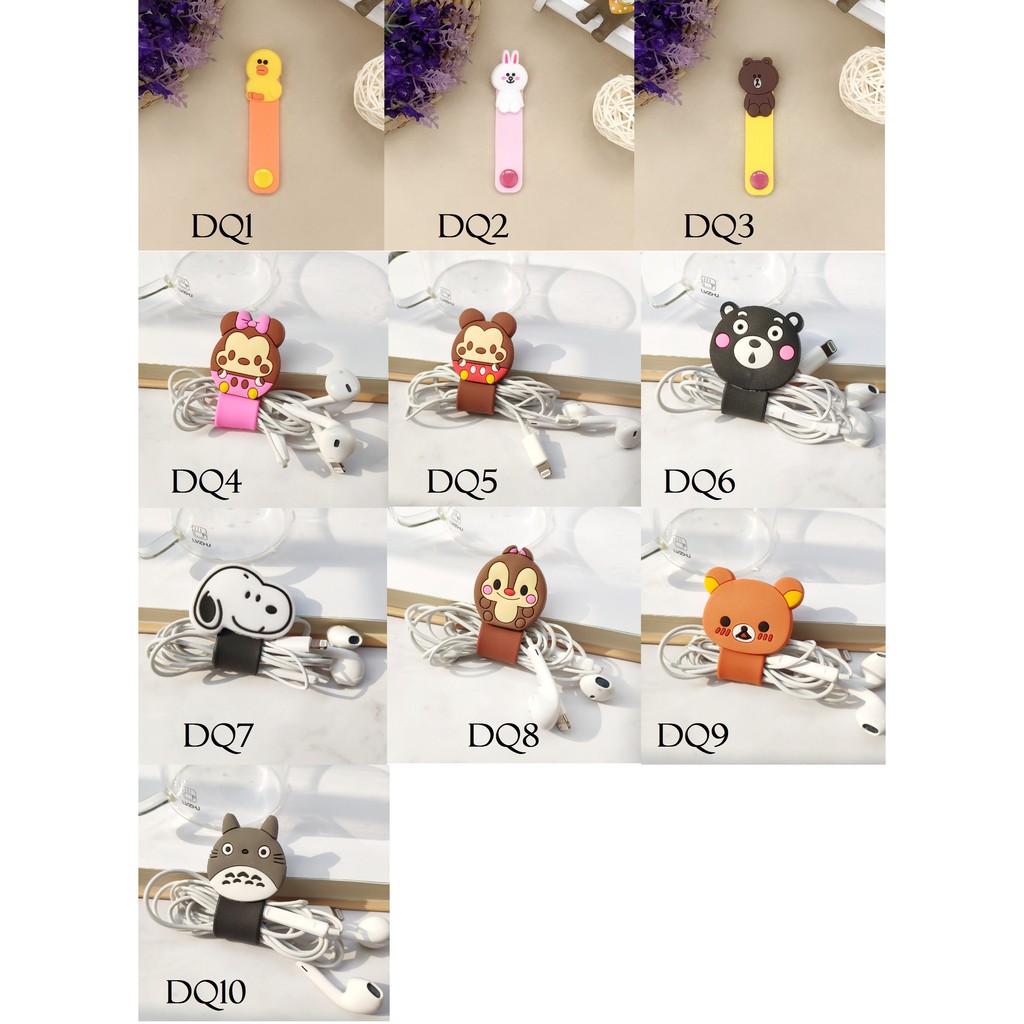 [Loại Dày] Kẹp Thu Gọn Cáp Sạc/ Dây Tai Nghe Hình Thú Siêu Cute #C305 (HT) | BigBuy360 - bigbuy360.vn