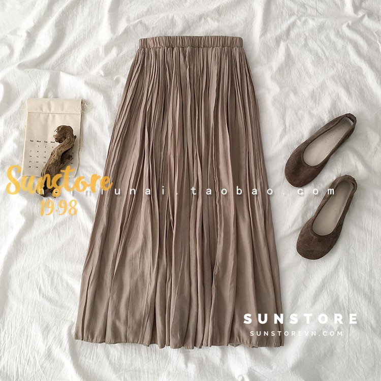 Chân váy suông xòe xếp ly 3 màu Ulzzang | BigBuy360 - bigbuy360.vn