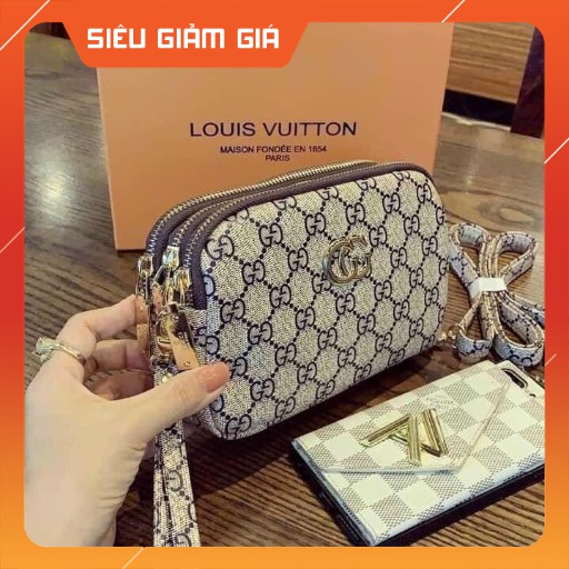 Túi xách nữ -Túi gucci đeo chéo 3 ngăn mẫu mới 2021
