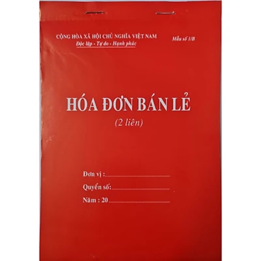 Combo 10 quyển hóa đơn bán lẻ A5 - 100 trang