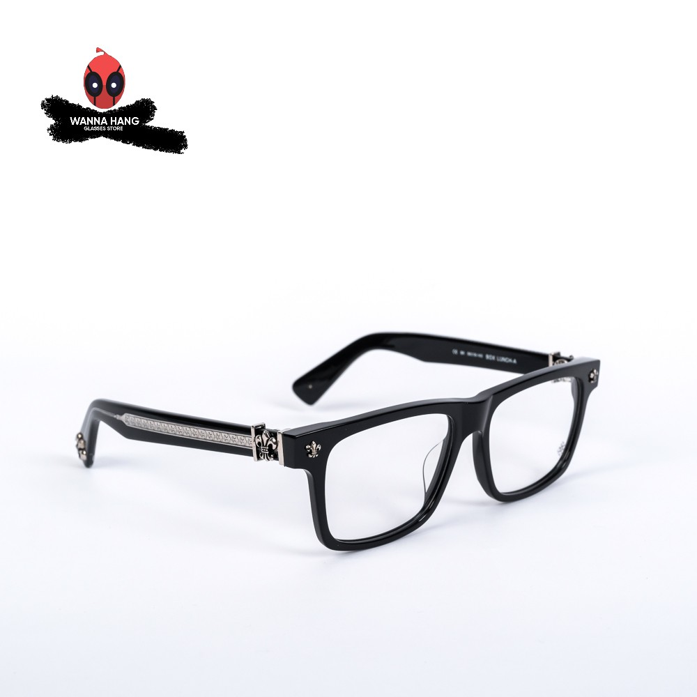 Gọng Kính Cận Nhựa Acetat Chịu Lực Chịu Nhiệt Cao Cấp Chrome Hearts Box Lunch A (CH-29) - Wanna Hang Bảo Hành 6 Tháng