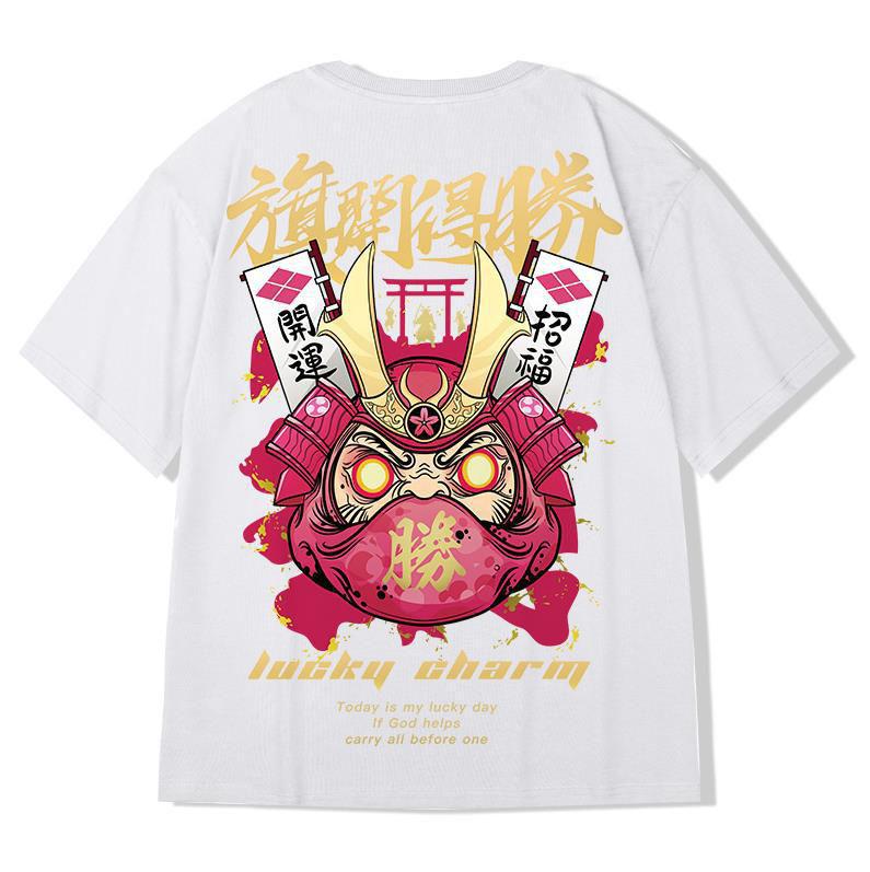 Áo thun dáng rộng in họa tiết phong cách đường phố Nhật Bản dễ phối đồ cho nam kích thước M-5XL | BigBuy360 - bigbuy360.vn