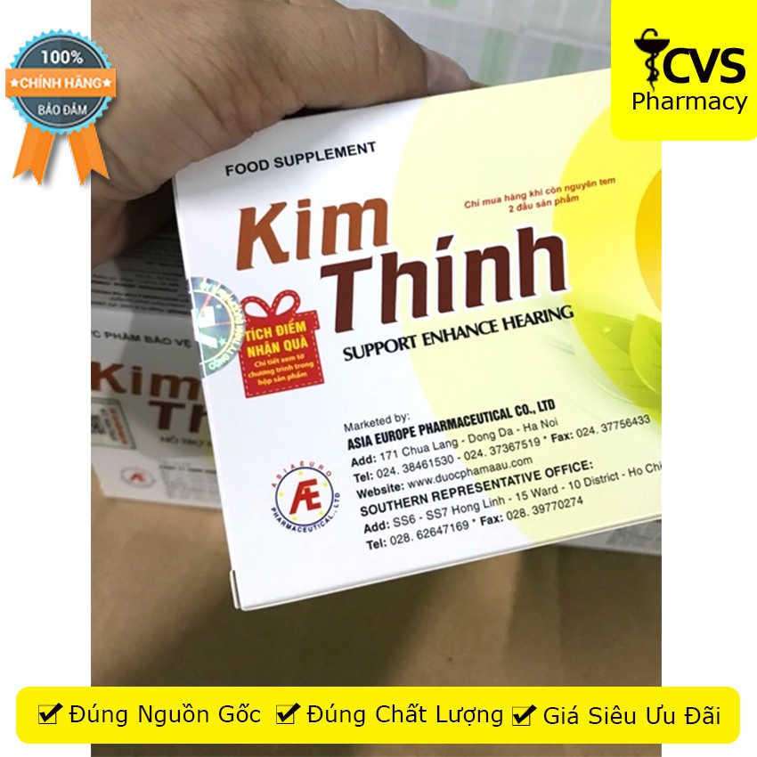 Kim Thính - Giúp Tăng Cường Thính Lực Hộp 30 viên CVSpharmacy