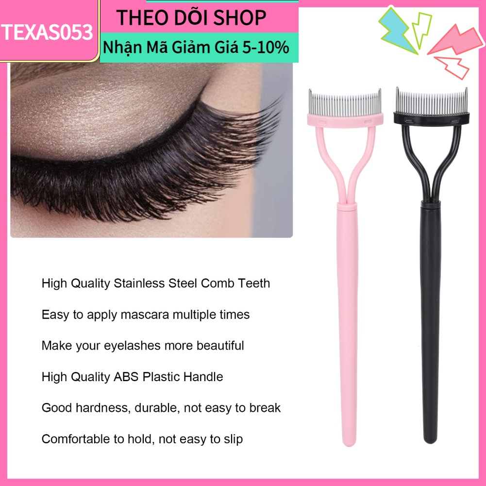 [Hàng mới về] 4 pcs lược chải lông mi tách lông mi thép không gỉ chuyên nghiệp tiện dụng【Texas053】