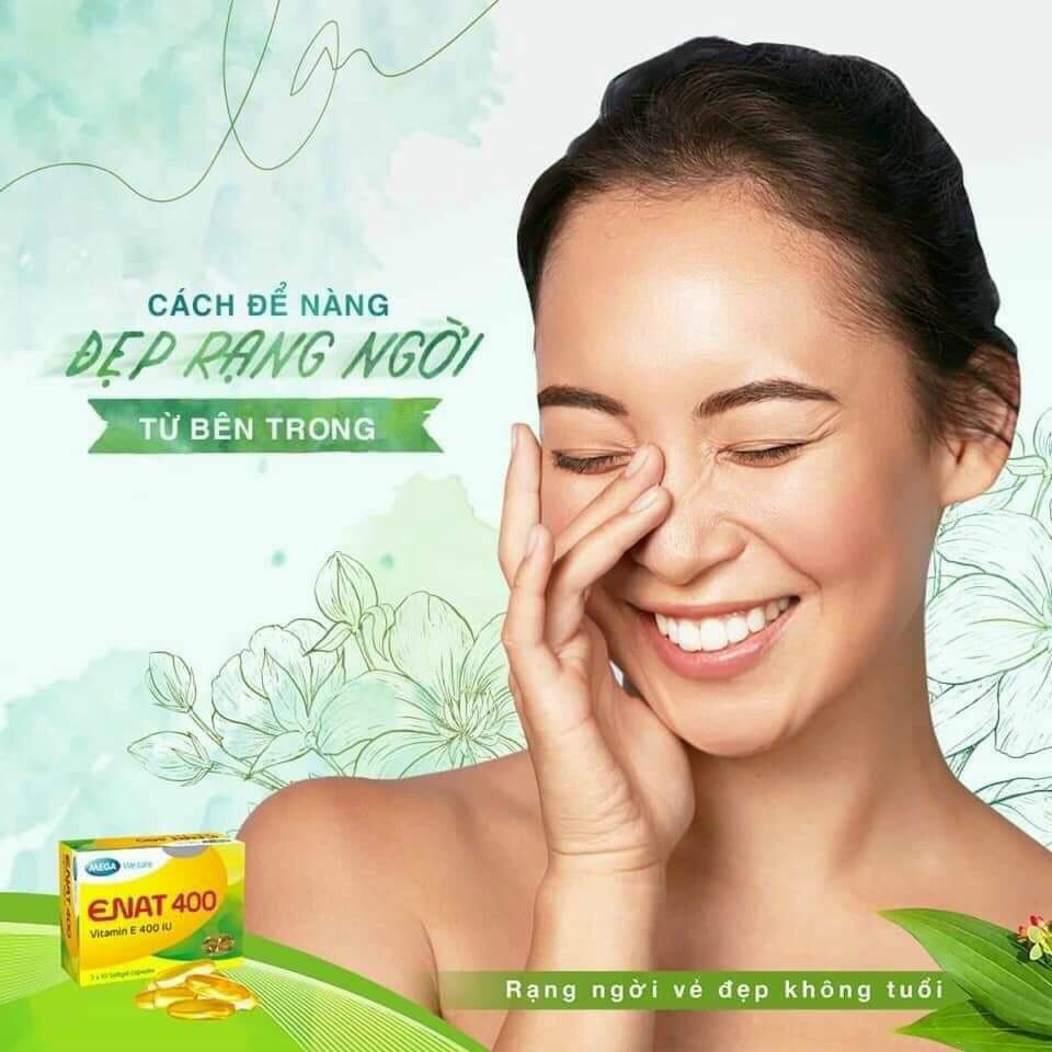 VITAMIN E 400IU - HỖ TRỢ CHỐNG OXY HOÁ, bí quyết cho làn da khoẻ đẹp tự nhiên, ngăn ngừa lão hoá