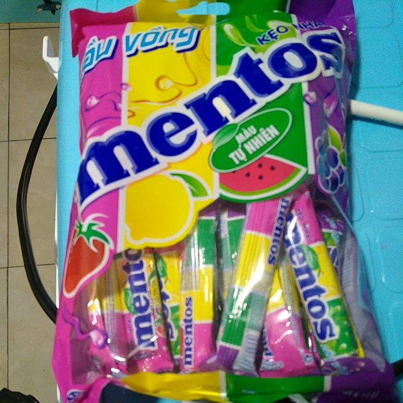 10 thỏi mentos mini trái cây 10gam 🍇🍓🍋🍉