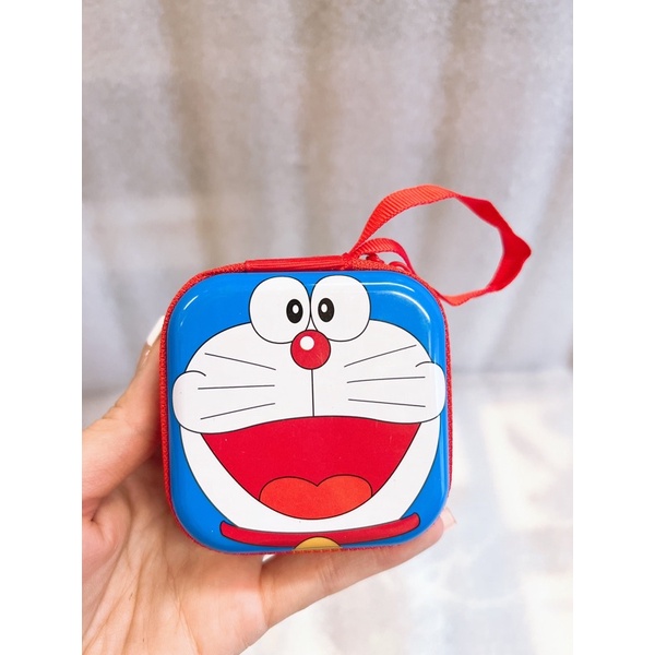 Set 2 Bóp Ví Mini Khoá Kéo Dễ Thương Tròn Vuông Chữ nhật Kitty Doraemon LOL Giao mẫu ngẫu nhiên