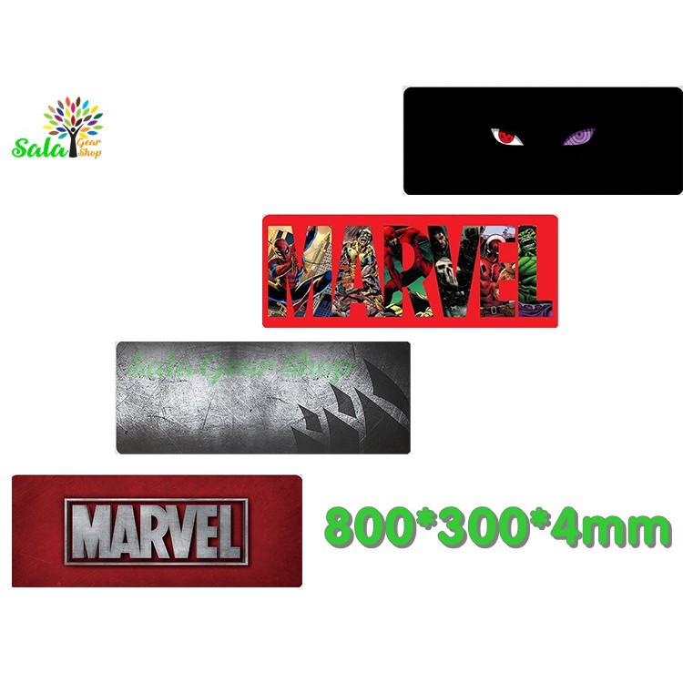 Lót chuột Kích thước 800x300x4mm Logo Marvel Nhiều mẫu