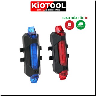 Đèn báo hiệu gắn đuôi xe đạp Kiotool nhiều chế độ sáng chống nước