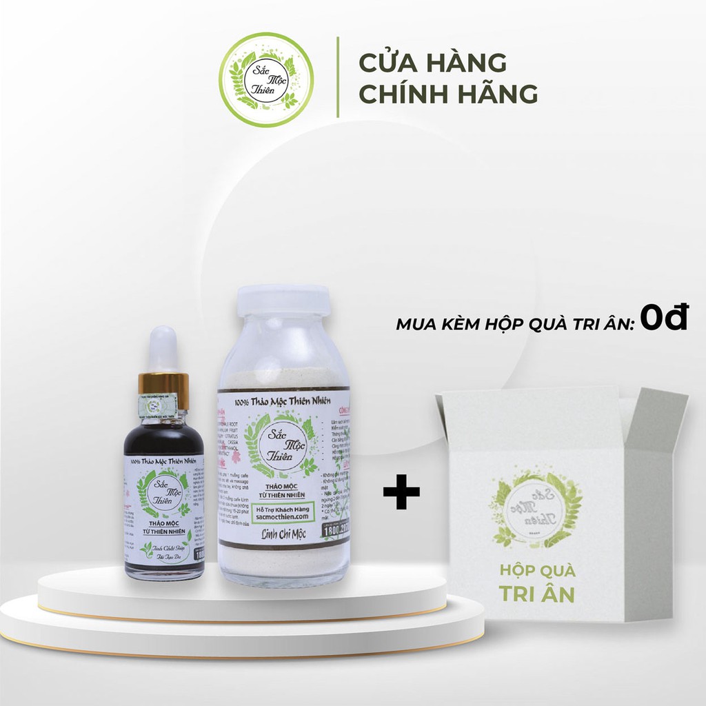 Combo Cải Thiện Mụn Mua Kèm Hộp Quà Tri Ân Sắc Mộc Thiên 30ml + 100gr