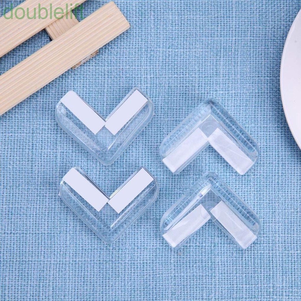 Bộ 4 miếng đệm bọc cạnh bàn bằng PVC trong suốt chống va chạm an toàn cho em bé