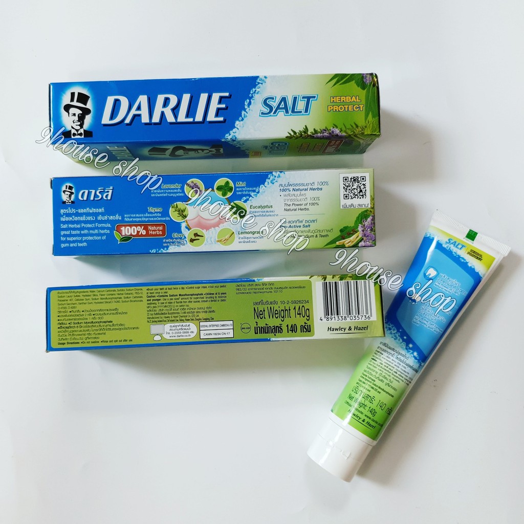 (140gram) 01 Kem đánh răng Muối & 6 Vị Thảo Dược DARLIE SALT Herbal Protect