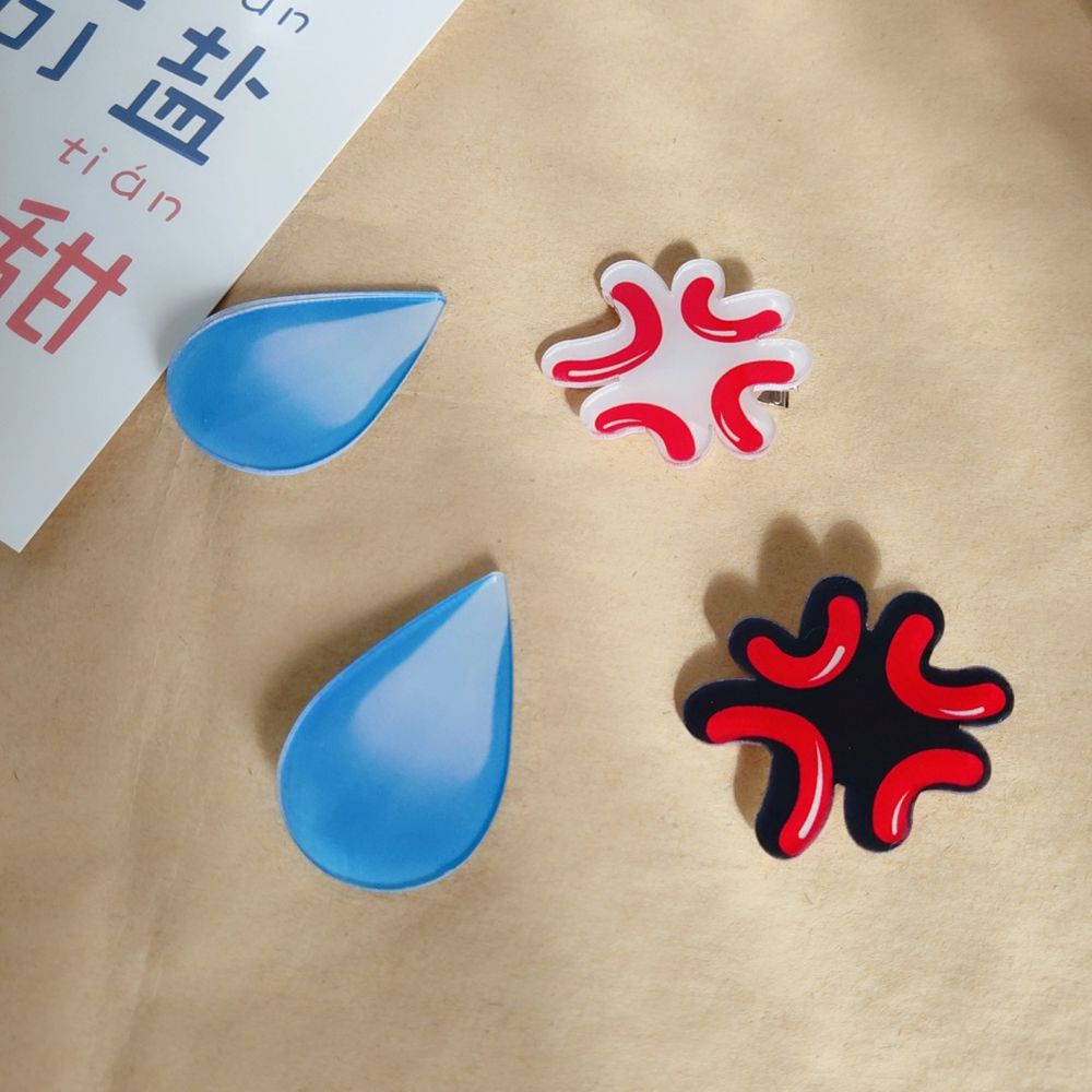 Kẹp tóc mỏ vịt SKJK chất liệu acrylic họa tiết hoạt hình phong cách Hàn Quốc dễ thương cho nữ