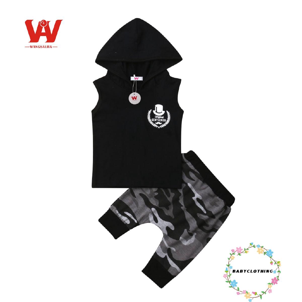 Set áo hoodie + quần dài phong cách Hàn Quốc cá tính dành cho bé trai