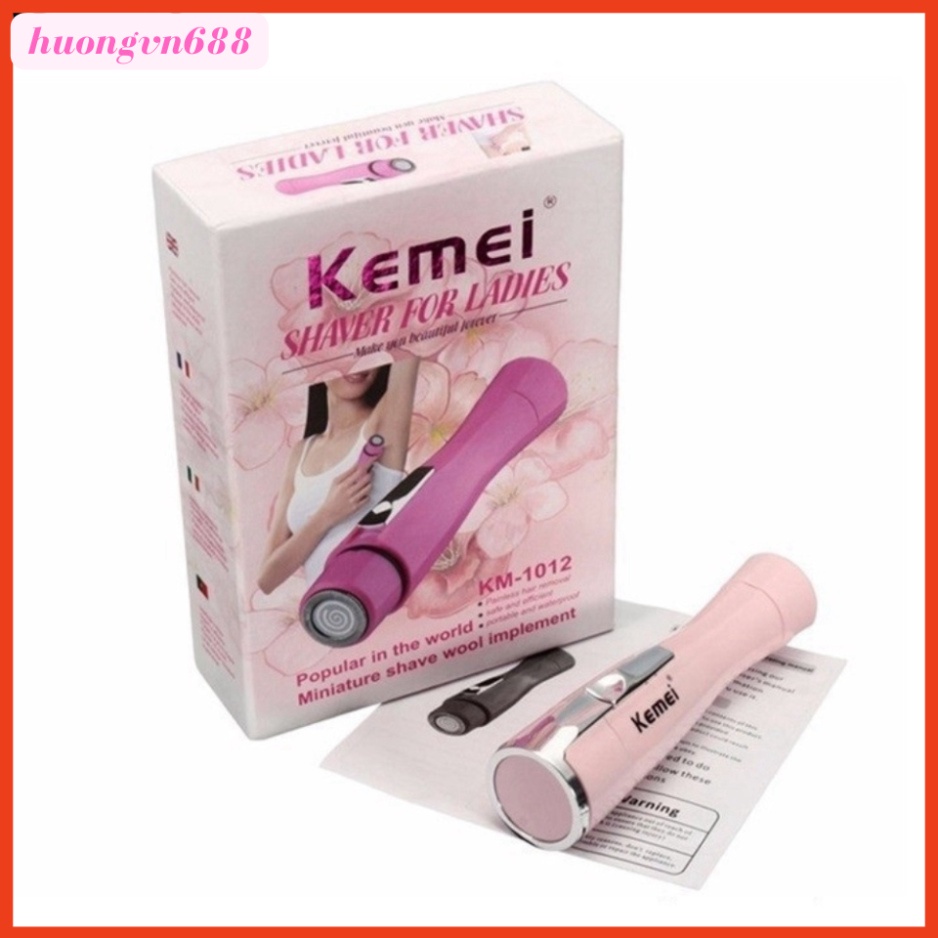Máy cạo lông nách mini Kemei 1202 Pin sạc - máy cạo lông đa năng cạo sạch lông nách, lông tay, lông chân