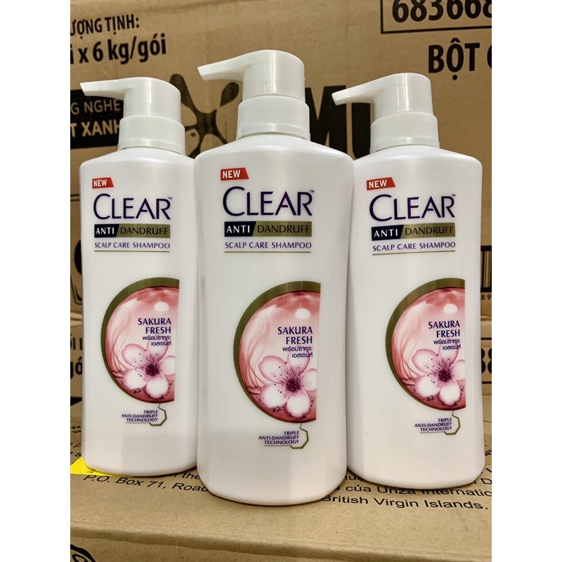 Dầu Gội Clear Thái Lan Hương Hoa Anh Đào Thơm Mát 480 ml