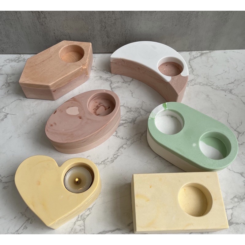Khuôn đựng nến tealight nhiều mẫu
