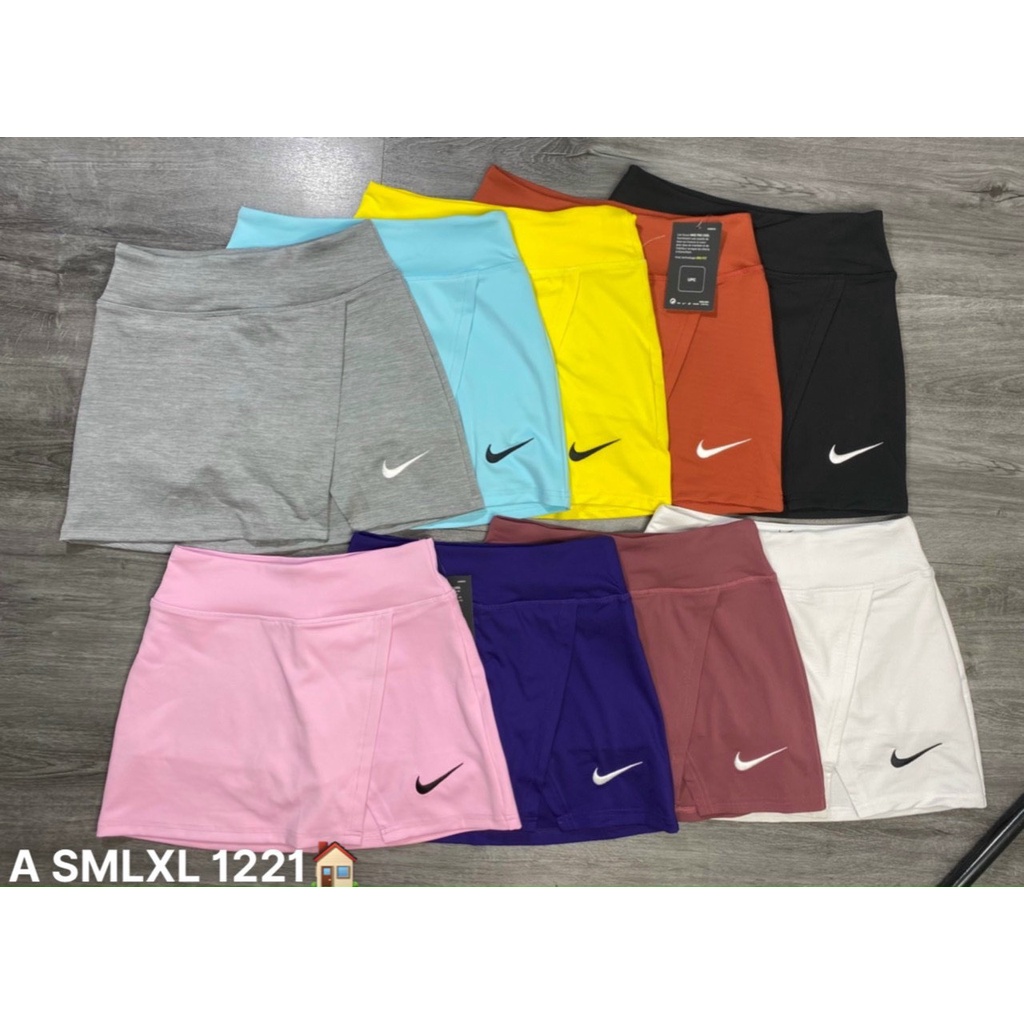 Chân Váy Tennis Thể Thao 2 Lớp Xẻ Tà NK Chơi Tennis, Golf, Cầu Lông Vải Thun Lạnh Co Giãn Tốt