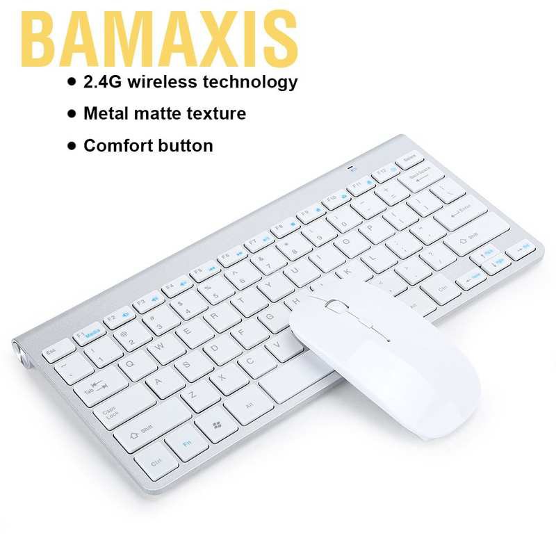 Bộ Bàn Phím Và Chuột Không Dây Bamaxis 2.4g Cho Máy Tính