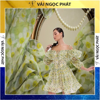 Vải voan tơ sược in thoán mát mềm mịn
