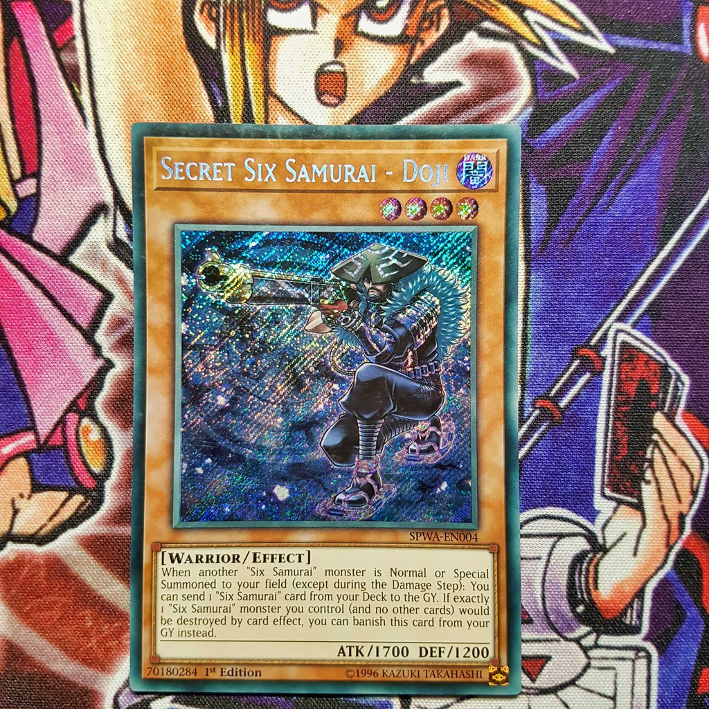 Thẻ bài Yugioh chính hãng | Secret Six Samurai - Doji | SPWA Secret Rare